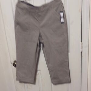 SOHO Cropped Stretch Pants in Taupe 
Sz 1X